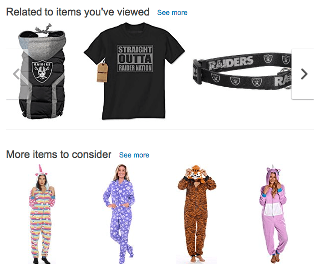 Amazon product recommendations